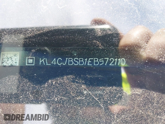 2014 Buick Encore Convenience with VIN KL4CJBSB1EB572110, listed as a IAAI auction lot 41659786 with 101,284 mi miles and . Bid and sale history available at DreamBid. Image 9.