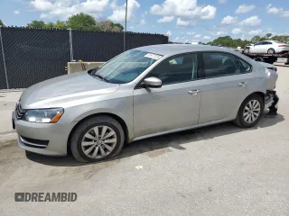 2013 Volkswagen Passat Wolfsburg Edition with VIN 1VWAH7A34DC039450, listed as a Copart auction lot 61977375 with 120,998 mi miles and Salvage title. Bid and sale history available at DreamBid. Image 1.