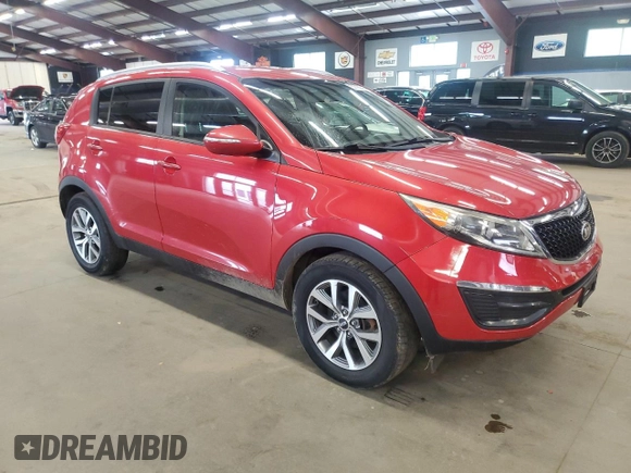 2015 Kia Sportage LX z VIN KNDPB3AC5F7743921, wystawiony jako Copart lot #57793315 z przebiegiem 97 948 mil mil oraz Czysty tytuł • Clean title. Historia ofert i sprzedaży dostępna na DreamBid. Obrazek 4.
