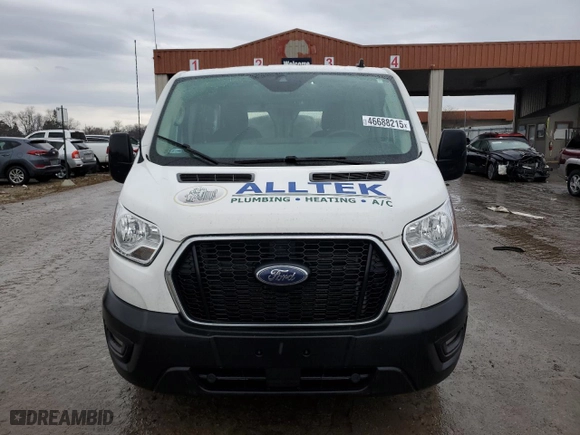2021 Ford Transit Cargo Van with VIN 1FTBR1Y84MKA43992, listed as a Copart auction lot 54079785 with 66,124 mi miles and Salvage Title. Bid and sale history available at carsss.com. Image 5.