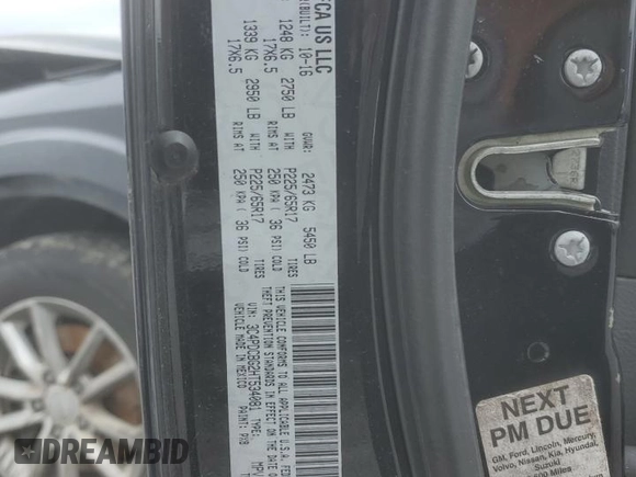 2017 Dodge Journey SXT with VIN 3C4PDCBG2HT534081, listed as a Copart auction lot 44125575 with Not Provided miles and Salvage Title. Bid and sale history available at DreamBid. Image 13.