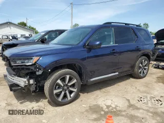 2025 Honda Pilot Touring с VIN 5FNYG1H76SB001129, выставлен на аукционе Copart как лот 57563135 с пробегом 7 081 миль миль и Списание • Salvage title. История ставок и продаж доступна на DreamBid. Изображение 1.