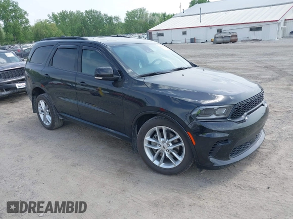 2024 Dodge Durango GT Plus z VIN 1C4RDJDG9RC199828, wystawiony jako IAAI lot #42279898 z przebiegiem 5 371 mil mil oraz . Historia ofert i sprzedaży dostępna na DreamBid. Obrazek 1.