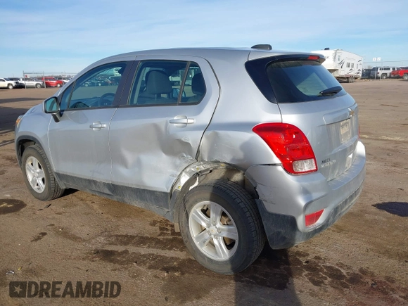 2018 Chevrolet Trax LS with VIN KL7CJNSB8JB607739, listed as a IAAI auction lot 41679761 with 58,123 mi miles and . Bid and sale history available at carsss.com. Image 3.