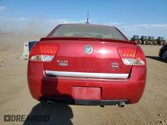 2010 Mercury Milan Premier with VIN 3MEHM0CG0AR639284, listed as a Copart auction lot 59811655 with 70,718 mi miles and Salvage title. Bid and sale history available at DreamBid. Image 6.