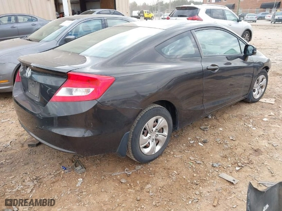 2013 Honda Civic Cpe LX with VIN 2HGFG3B54DH505462, listed as a IAAI auction lot 41519635 with 131,803 mi miles. Bid and sale history available at carsss.com. Image 4.