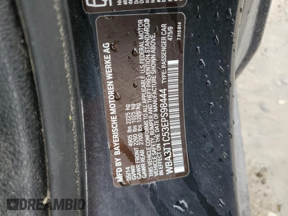 2014 BMW 4 Series 428i xDrive with VIN WBA3T1C53EPS98444, listed as a Copart auction lot 47789445 with 70,271 mi miles and Salvage Title. Bid and sale history available at carsss.com. Image 12.