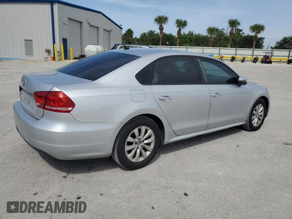 2012 Volkswagen Passat S with VIN 1VWAP7A37CC033613, listed as a Copart auction lot 63634505 with 398,735 mi miles and Salvage title. Bid and sale history available at DreamBid. Image 3.