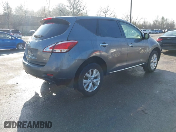 2013 Nissan Murano SV with VIN JN8AZ1MW7DW305484, listed as a IAAI auction lot 41884331 with 130,380 mi miles. Bid and sale history available at carsss.com. Image 4.