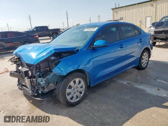 2023 Kia Rio LX z VIN 3KPA24AD2PE597810, wystawiony jako Copart lot #53565235 z przebiegiem 6 836 mil mil oraz Szkoda całkowita • Salvage title. Historia ofert i sprzedaży dostępna na DreamBid. Obrazek 1.