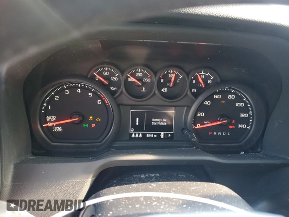 2024 Chevrolet Silverado 1500 Custom with VIN 3GCPDBEK4RG255834, listed as a Copart auction lot 52212395 with 8,945 mi miles and Salvage Title. Bid and sale history available at DreamBid. Image 9.