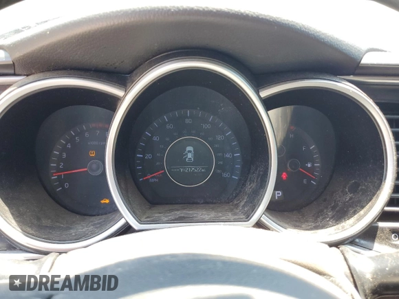 2015 Kia Optima LX with VIN 5XXGM4A78FG437595, listed as a Copart auction lot 56953215 with 217,522 mi miles and Salvage title. Bid and sale history available at DreamBid. Image 9.