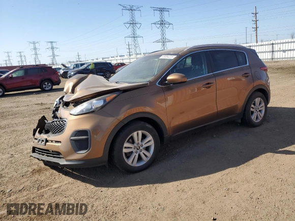 2017 Kia Sportage LX with VIN KNDPM3ACXH7053238, listed as a Copart auction lot 49084225 with 109,173 mi miles and Salvage Title. Bid and sale history available at carsss.com. Image 1.
