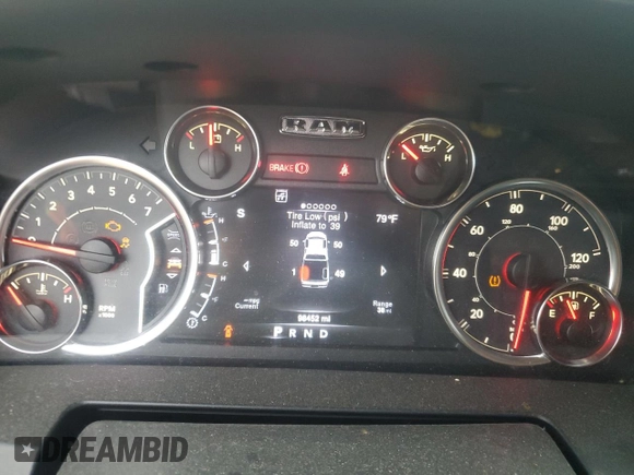 2013 Ram 1500 Sport with VIN 1C6RR7HT3DS516603, listed as a Copart auction lot 80081284 with 98,452 mi miles and Salvage title. Bid and sale history available at DreamBid. Image 9.