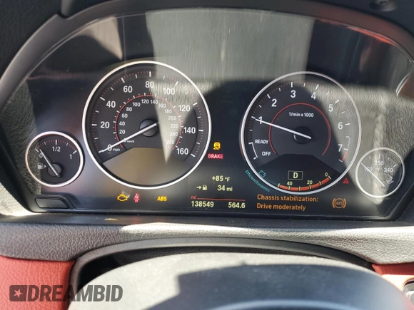 2015 BMW 4 Series 435i with VIN WBA4B1C54FD955276, listed as a Copart auction lot 53487175 with 138,549 mi miles and Clean Title. Bid and sale history available at carsss.com. Image 9.