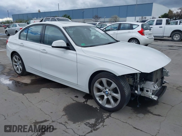 2015 BMW 3 Series 320i with VIN WBA3B1G52FNT06107, listed as a IAAI auction lot 41777304 with 85,832 mi miles. Bid and sale history available at carsss.com. Image 1.