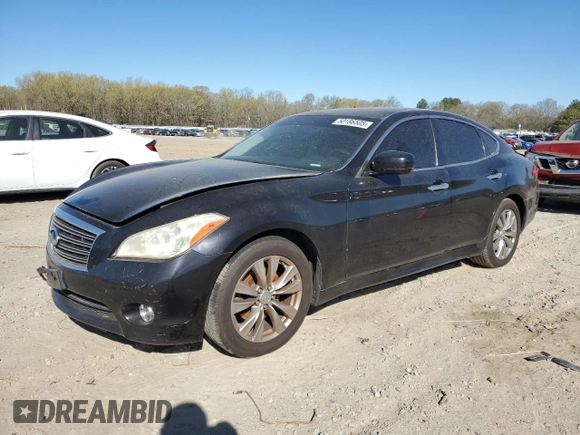 2011 Infiniti M with VIN JN1BY1AP6BM326922, listed as a Copart auction lot 50186505 with Not provided miles and Salvage title. Bid and sale history available at DreamBid. Image 1.