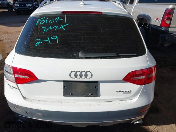 2013 Audi allroad A6 V8 with VIN WA1UFBFL7DA181041, listed as a IAAI auction lot 41638491 with 122,188 mi miles and . Bid and sale history available at DreamBid. Image 16.