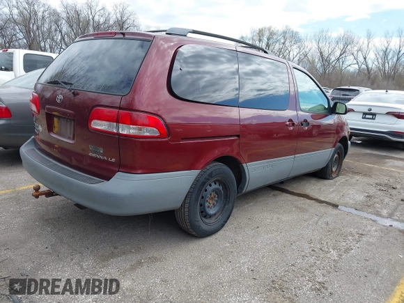 2001 Toyota Sienna LE with VIN 4T3ZF13C71U345315, listed as a IAAI auction lot 41887275 with 253,432 mi miles. Bid and sale history available at carsss.com. Image 4.