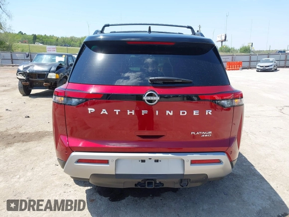 2023 Nissan Pathfinder Platinum with VIN 5N1DR3DK6PC210286, listed as a IAAI auction lot 42021775 with 48,482 mi miles and . Bid and sale history available at DreamBid. Image 16.