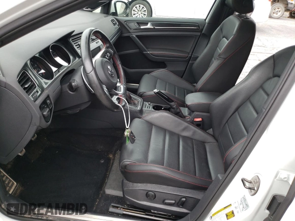2017 Volkswagen Golf GTI Autobahn with VIN 3VW547AU7HM030011, listed as a Copart auction lot 61709814 with 43,693 mi miles and Salvage Title. Bid and sale history available at carsss.com. Image 7.