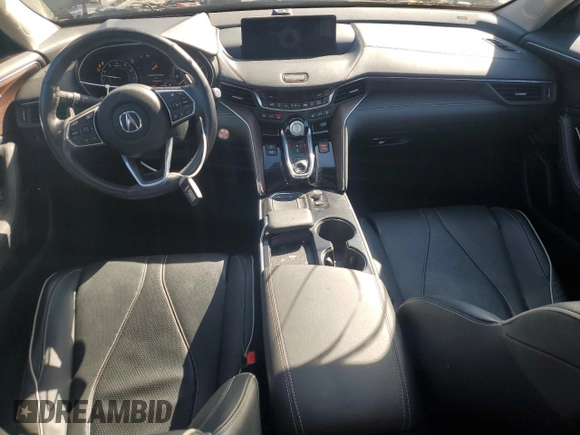 2022 Acura TLX Advance with VIN 19UUB6F65NA003537, listed as a Copart auction lot 85199054 with 20,110 mi miles and Salvage title. Bid and sale history available at DreamBid. Image 8.