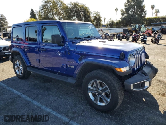 2020 Jeep Wrangler Unlimited Sahara Altitude with VIN 1C4HJXEG1LW233952, listed as a Copart auction lot 80713354 with 46,146 mi miles and Salvage title. Bid and sale history available at DreamBid. Image 4.