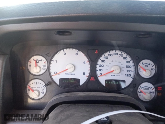 2005 Dodge Ram 2500 SLT with VIN 3D7KS28C35G850047, listed as a Copart auction lot 73827144 with 266,462 mi miles and Clean Title. Bid and sale history available at carsss.com. Image 9.