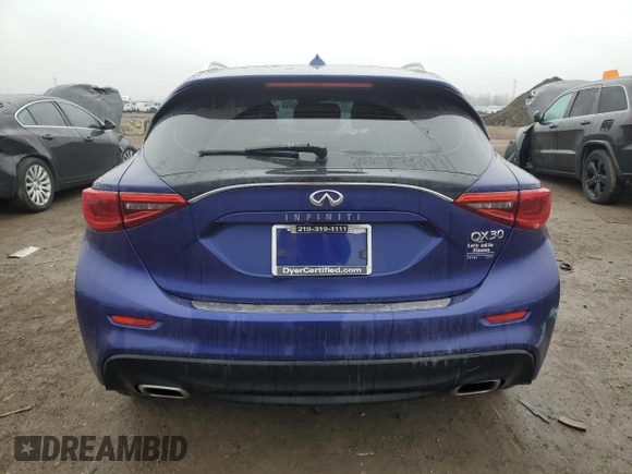 2019 Infiniti QX30 Luxe with VIN SJKCH5CP6KA010845, listed as a Copart auction lot 86370424 with 43,741 mi miles and Salvage title. Bid and sale history available at DreamBid. Image 6.