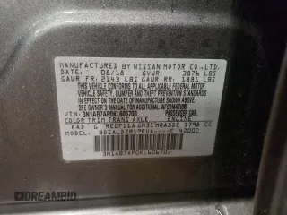 2019 Nissan Sentra SV with VIN 3N1AB7AP0KL606703, listed as a Copart auction lot 45501465 with 53,682 mi miles and Clean Title. Bid and sale history available at DreamBid. Image 12.