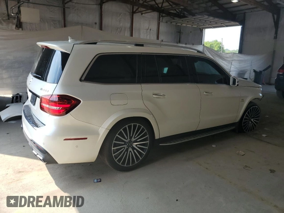 2018 Mercedes-Benz GLS 63 AMG with VIN 4JGDF7FE9JB035729, listed as a Copart auction lot 63685195 with 89,958 mi miles and Salvage title. Bid and sale history available at DreamBid. Image 3.