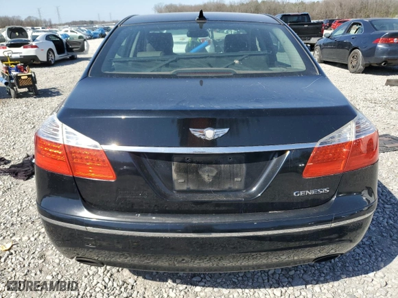 2009 Hyundai Genesis with VIN KMHGC46E09U027023, listed as a Copart auction lot 48718875 with 202,834 mi miles and Salvage Title. Bid and sale history available at carsss.com. Image 6.