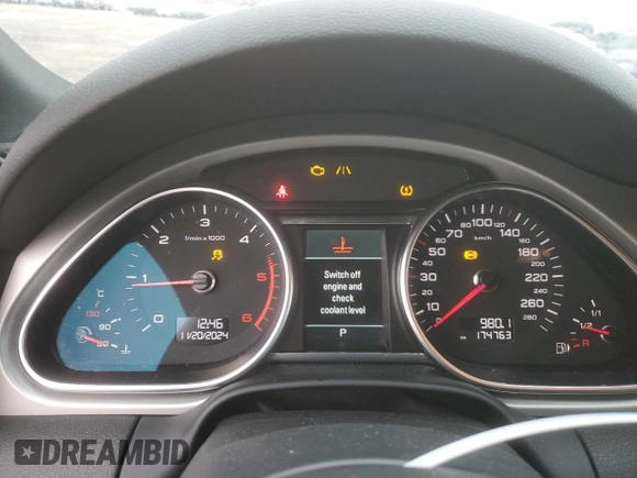 2015 Audi Q7 3.0L TDI Vorsprung Edition with VIN WA1WMCFEXFD008430, listed as a Copart auction lot 79434454 with 174,763 mi miles and Salvage Title. Bid and sale history available at carsss.com. Image 9.