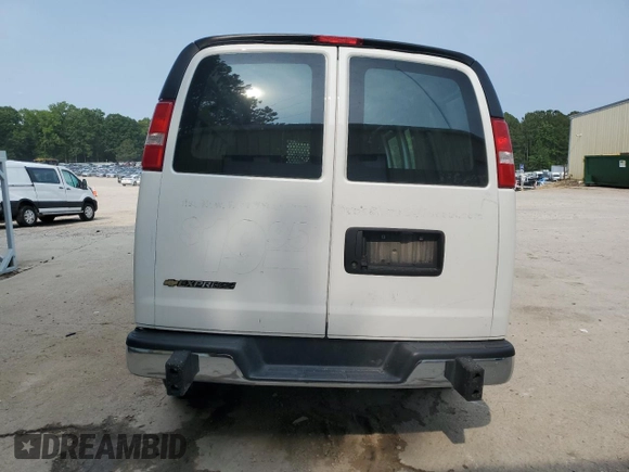 2023 Chevrolet Express Cargo with VIN 1GCWGAFP3P1127328, listed as a Copart auction lot 59623345 with Not provided miles and Salvage title. Bid and sale history available at DreamBid. Image 6.