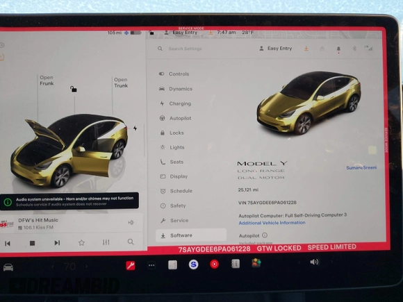 2023 Tesla Model Y Long Range z VIN 7SAYGDEE6PA061228, wystawiony jako IAAI lot #41371547 z przebiegiem 25 121 mil mil oraz . Historia ofert i sprzedaży dostępna na DreamBid. Obrazek 18.