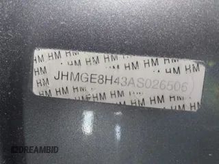 2010 Honda Fit Sport с VIN JHMGE8H43AS026506, выставлен на аукционе IAAI как лот 42393484 с пробегом 270 599 миль миль и . История ставок и продаж доступна на DreamBid. Изображение 9.