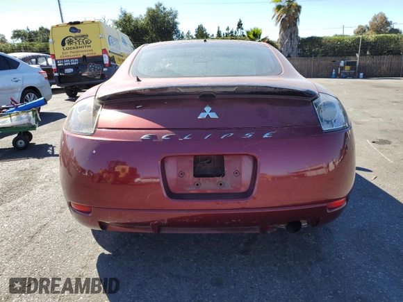 2006 Mitsubishi Eclipse GS with VIN 4A3AK24F26E038086, listed as a Copart auction lot 76982394 with 168,590 mi miles and Salvage Title. Bid and sale history available at carsss.com. Image 6.