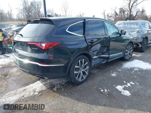 2022 Acura MDX w/Technology Package with VIN 5J8YD9H46NL001454, listed as a IAAI auction lot 41268436 with 83,753 mi miles. Bid and sale history available at carsss.com. Image 4.