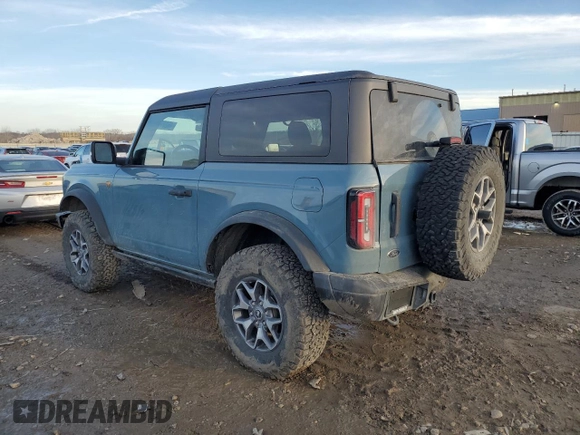 2023 Ford Bronco with VIN 1FMDE5CP6PLB92831, listed as a Copart auction lot 46227895 with 19,065 mi miles and Salvage Title. Bid and sale history available at carsss.com. Image 2.