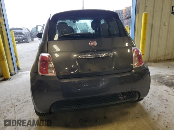 2015 FIAT 500e with VIN 3C3CFFGE6FT681555, listed as a Copart auction lot 88475495 with 36,254 mi miles and Salvage Title. Bid and sale history available at carsss.com. Image 6.