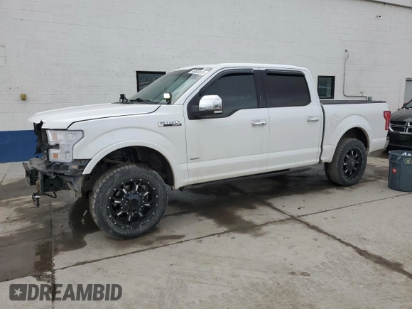 2015 Ford F-150 XLT with VIN 1FTEW1EG2FFB17259, listed as a Copart auction lot 46530595 with 217,074 mi miles and Salvage Title. Bid and sale history available at carsss.com. Image 1.