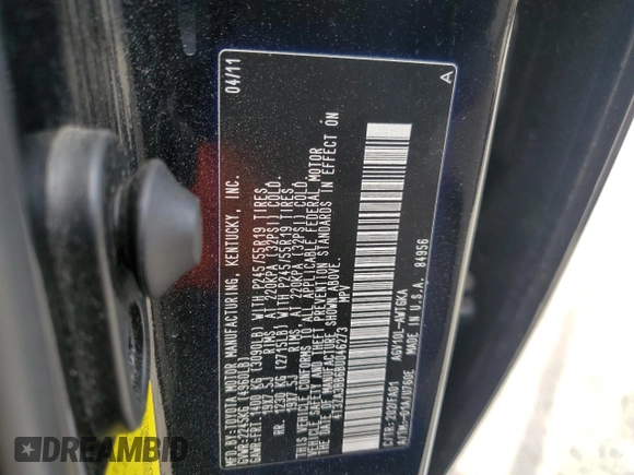 2011 Toyota Venza z VIN 4T3ZA3BB6BU046273, wystawiony jako Copart lot #55135725 z przebiegiem 103 216 mil mil oraz Szkoda całkowita • Salvage title. Historia ofert i sprzedaży dostępna na DreamBid. Obrazek 13.