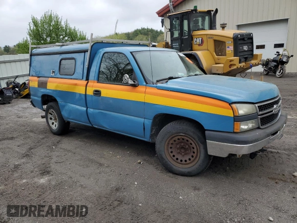 2006 Chevrolet Silverado 1500 Work Truck with VIN 1GCEC14X56Z287706, listed as a Copart auction lot 56280385 with Not Provided miles and Clean Title. Bid and sale history available at DreamBid. Image 4.