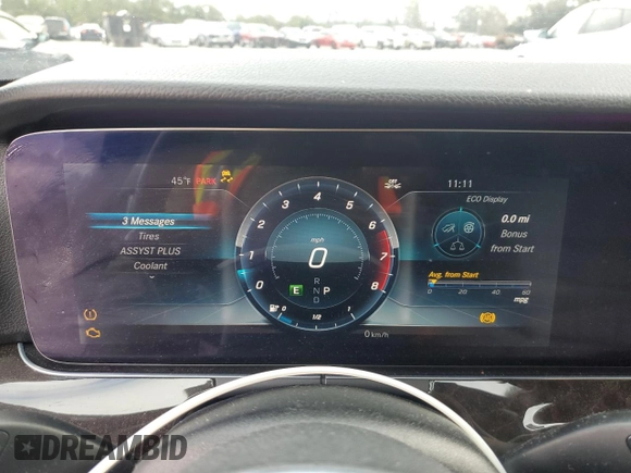 2020 Mercedes-Benz E-Class E 450 with VIN W1KZF6JB1LA805230, listed as a Copart auction lot 46241695 with 0 mi miles and Salvage Title. Bid and sale history available at carsss.com. Image 9.