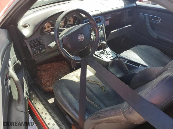 2000 Mercedes-Benz SLK-Class Kompressor with VIN WDBKK47F0YF152761, listed as a Copart auction lot 77760544 with 0 mi miles and Non Repairable. Bid and sale history available at carsss.com. Image 8.
