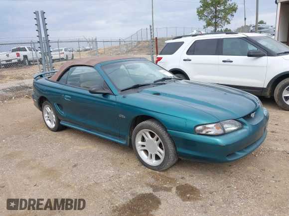1996 Ford Mustang GT with VIN 1FALP45X7TF129303, listed as a IAAI auction lot 41698238 with 130,181 mi miles. Bid and sale history available at carsss.com. Image 1.