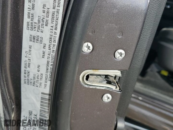 2021 Ram 1500 SLT z VIN 1C6RR7LG1MS531983, wystawiony jako Copart lot #73700334 z przebiegiem 86 068 mil mil oraz Szkoda całkowita • Salvage title. Historia ofert i sprzedaży dostępna na DreamBid. Obrazek 14.