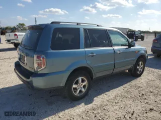2007 Honda Pilot EX-L with VIN 5FNYF18577B023634, listed as a Copart auction lot 80378064 with 201,619 mi miles and Salvage Title. Bid and sale history available at carsss.com. Image 3.
