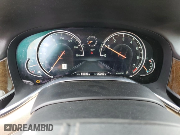 2016 BMW 7 Series 740i with VIN WBA7E2C52GG504213, listed as a Copart auction lot 53120313 with 55,933 mi miles. Bid and sale history available at carsss.com. Image 9.