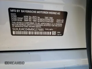 2021 BMW X5 M50i with VIN 5UXJU4C04M9G27685, listed as a Copart auction lot 84848344 with 32,349 mi miles and Salvage Title. Bid and sale history available at carsss.com. Image 13.